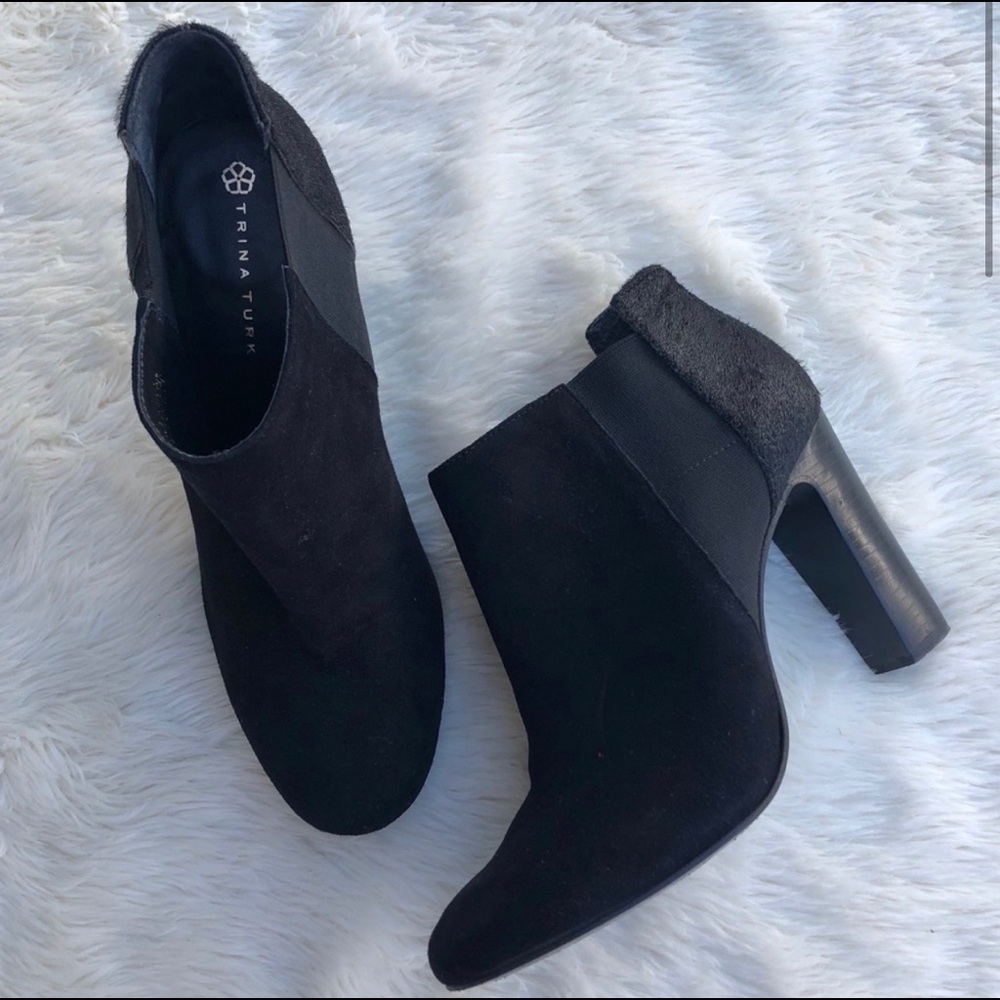 Trina Turk Calf Hair Leather Wilshire Booties